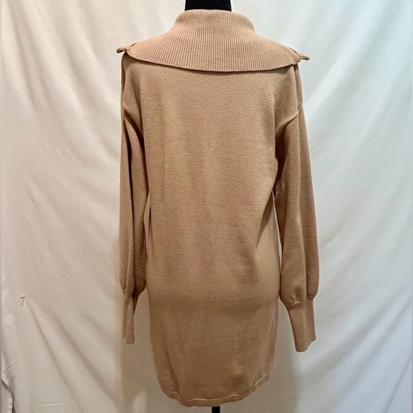 Lumiere Women’s Long Sleeve Sweater Dress Tan Size 4 - in great condition! - Picture 3 of 5